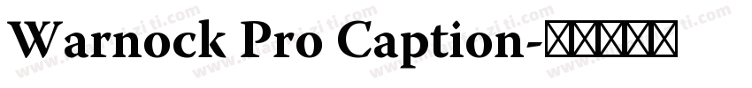 Warnock Pro Caption字体转换